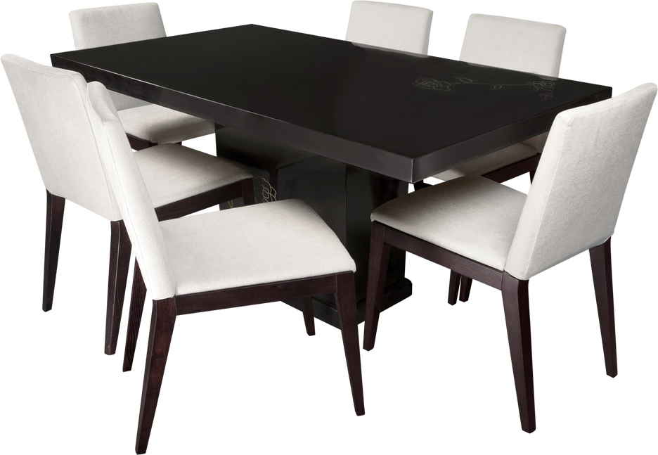 Black and White Dining Room Set 