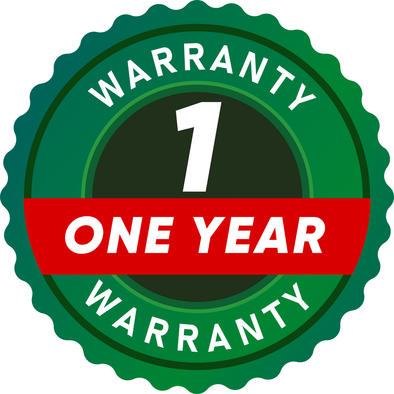 green color label badge warranty one year guarantee satisfaction quality product marketing