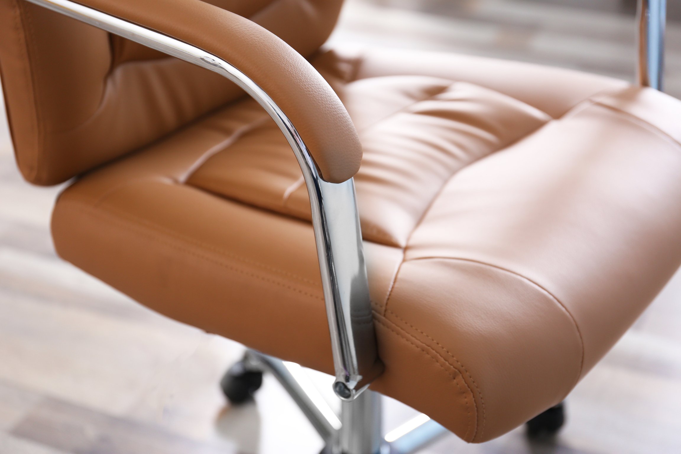 New Office Chair on the Floor Closeup