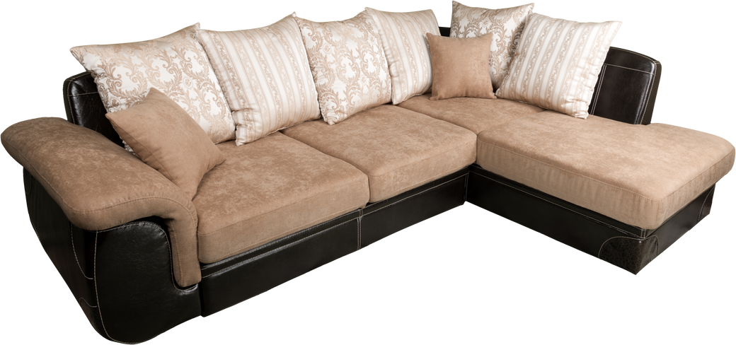 Sectional Sofa with Throw Pillows