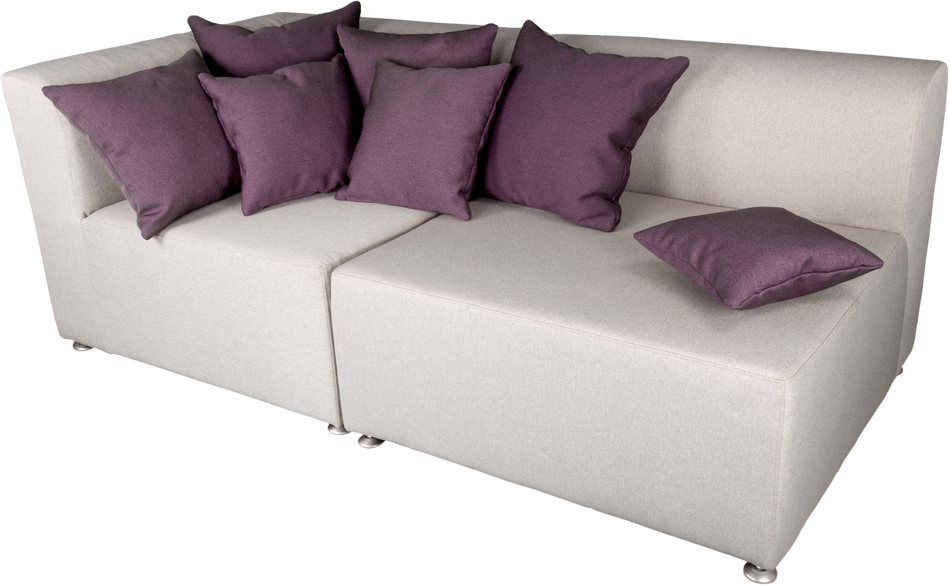 Sectional Sofa with Throw Pillows